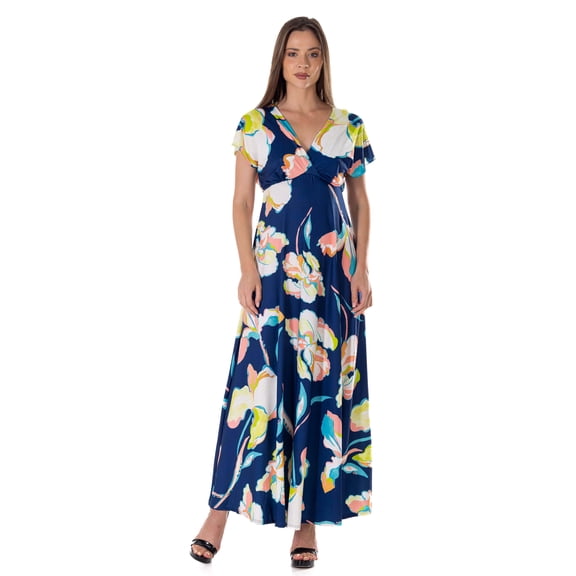 Womens Floral Print A-Line Dress