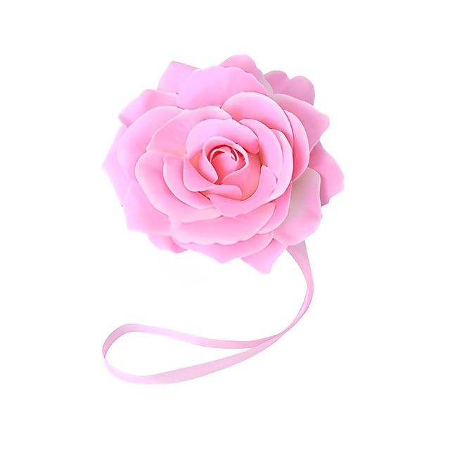 Abrazadera de cortina decorativa Toystoory en forma de flor para el hogar Rosa
