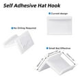 thumbnail image 6 of 10PCS Hat Hook Self Adhesive Wall Mounted No Drilling Hat Rack Hat Hanger Holder for Hat Earphone Key Scarf, 6 of 9