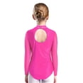 thumbnail image 2 of TTAO Kids Girls Mesh Long Sleeve Gymnastics Figure Skating Leotard Sparkly Rhinestone Ballet Dance Unitards Hot Pink 6, 2 of 5