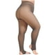 thumbnail image 4 of Calcetines de 2 piezas de talla grande para mujer, de moda, falsos, translúcidos, para mantener el calor, de forro polar sólido, para mujer, 4 of 8