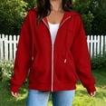 thumbnail image 4 of SwiftWear Women's Zip Up Hoodie Long Sleeve Sweatshirt Hooded Jacket Full Zip with Pockets, 4 of 8