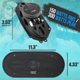 thumbnail image 2 of Altavoces estéreo para coche Pyle PL410BK 300 W 4 x 10 triaxiales (par), 2 of 8