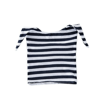 StylesILove Unisex-Baby Two Tone Polka Dots Stripes Cute Clown Hat 3-9 Months (Black Stripes)