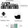 thumbnail image 2 of Football Medal Hangers Display Soccer Medal Holder Rack Sports Metal Hanging Wooden Wall Mount Shelf Frame Decor Medal Hangers for Men Ribbon Soccer Athletes Black 15.7 x 6 Inch, 2 of 7