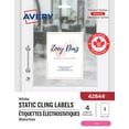 thumbnail image 1 of Avery White Static Cling Labels, 8½" X 11", Repositionable, for Laser Printers - 42844, 1 of 5