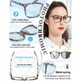 thumbnail image 5 of MARE AZZURO Photochromic Bifocal Reading Glasses Women Blue Light Blocking Square Readers Sunglasses 1.0 1.5 2.0 2.5 3.0 3.5 4.0 (Leopard, 2.50), 5 of 6