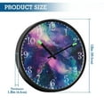 thumbnail image 3 of Voice Activated Clock with Glow Light 12 Inch Large Silent Wall Clock Battery Operated for Home Decor Nebula, 3 of 8