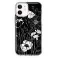 thumbnail image 1 of MUNDAZE Apple iPhone 12 Line Drawing Art White Floral Flowers Shockproof Clear Hybrid Protective Phone Case Cover, 1 of 5