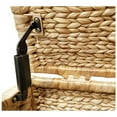 thumbnail image 3 of eHemco Heavy-duty Water Hyacinth Wicker Storage Trunk with Metal Frame, 42 by 20 by 18.5 Inches, Natural, 3 of 7