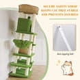 thumbnail image 5 of Amolife 82"Large Cat Tree Tower with Teddy Fleece Rattan Condo, Basket, Hammock and Scratching Posts for Indoor Cats and Kittens, Green, 5 of 8