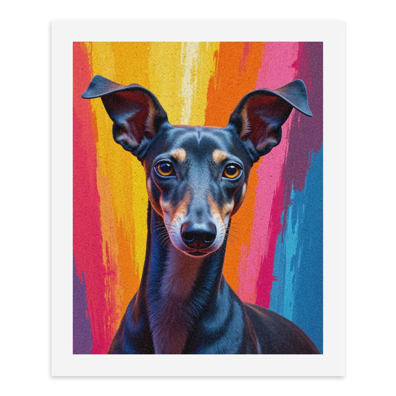 Paint By Numbers Kit for Adults Beginner - DIY Vibrant Dog Portrait Art Canvas Painting Kits for Adults, Frameless Paint By Number for Adults for Home Wall Decor 16x20 Inch