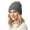 Grey, variant on Cabled Knit Beanie Hat with Ribbed Cuff, Cozy Stretchy Winter Hat for Men & Women, Slouchy Soft Yarn Cap-Pink