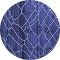 thumbnail image 1 of Ahgly Company Indoor Round Oriental Blue Modern Area Rugs, 8' Round, 1 of 4