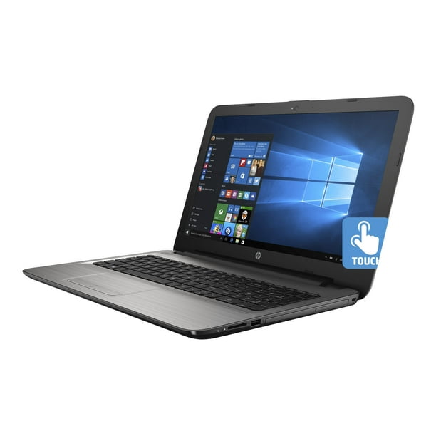 HP Laptop 15-ba049ca - AMD A10 9600P / 2.4 GHz - Gagner 10 Domicile 64 Bits - Radeon R5 - 6 GB RAM - 1 TB HDD - DVD SuperMulti - 15,6" Écran Tactile 1366 x 768 (HD) - Argent turbo, Motif de Rainures Linéaires Texturées