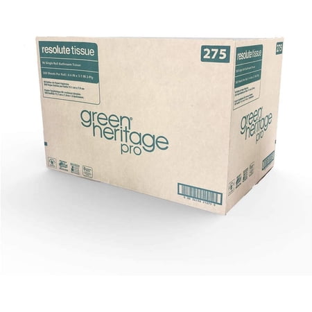 Green Heritage Toilet Paper, 2 Ply 500 Sheets per Roll, 96 Rolls, White, Large