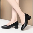 thumbnail image 5 of Women's Closed Round Toe Low Block Chunky Heels Short Small Thick Heels Wedding Bridal Homecoming Work Prom Dress Shoes for Women Comfortable Cute Dressy Formal Classic Shoes, 5 of 9