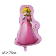 thumbnail image 5 of Globos de princesa Peach con temática de Mario rosa, globos decorativos para fiesta, globo de papel de aluminio de 32 pulgadas, figura de dibujos animados con números para cumpleaños, 5 of 5