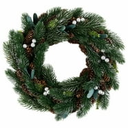 Belham Living Multicolor Rustic Berry and Pine Cone Christmas Wreath ...