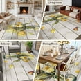 thumbnail image 5 of Yellow Tulip Area Rugs 6'x9', Small Throw Rugs for Kitchen Dining room, Vintage Spring Floral Retro Art Butterfly Wooden Indoor Outdoor Rug Non-Slip Low Pile Carpet Runner Reversible Floor Mats, 5 of 8
