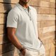 thumbnail image 3 of Top Abrigo de los Hombres de Color Sólido de Manga Larga Botón-Up Cuello Chaqueta Casual, Ligero de Nylon con Capucha Superior para Verano Y Primavera, 3 of 8