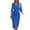 Blue, variant on cfhntfmh Casual Dresses for Women Elegant Collared Long Sleeve Buttons down Shirts Dress Fashion Belted Midi Length Dress