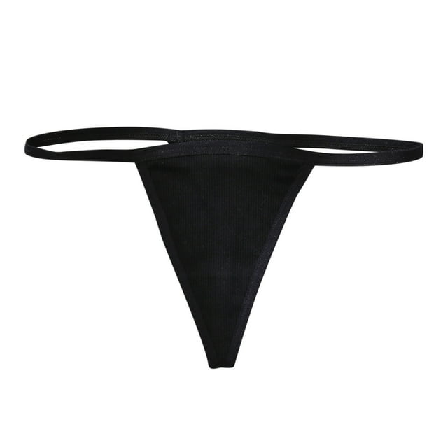 Womens Thong Low-Rise Seamless Sexy Underwear Threaded Cotton Panties