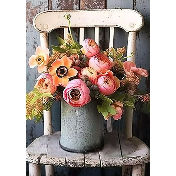 5D DIY Diamond Art Kits for Adults Beginners,Flower Diamond Dots Gem Art,Home Wall Decor 11.8x15.8inches.