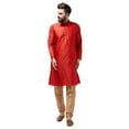 thumbnail image 2 of Mens Printed Desginer Silk Blend Indian Bollywood Ethnic Wear Kurta Pyjama, 2 of 3