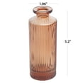 thumbnail image 4 of Mainstays Mini Ribbed Translucent Glass Tabletop Indoor Vase, 5.2", Amber, 4 of 5