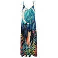 thumbnail image 4 of Cat Moon Jungle Sleeveless Dress Dresses Summer Elegant Dresses for Women Long Dress, 4 of 6