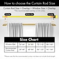 thumbnail image 2 of Double Wrap Around Blackout Curtain Rod Set - 1-inch Diameter Front Rod and 5/8-inch Diameter Back Rod, 28-48 Inch Adjustable, Royal Gold Finish, 2 of 12