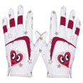 thumbnail image 1 of Guantes de golf Cola 2 uds para niños cuero rojo transpirable, 1 of 8