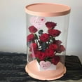 thumbnail image 6 of Round Hug Bucket Gift Container The Pet Box for Valentine's Day Rose Decor Flowers Bouquet 2 Pcs Pink, 6 of 6