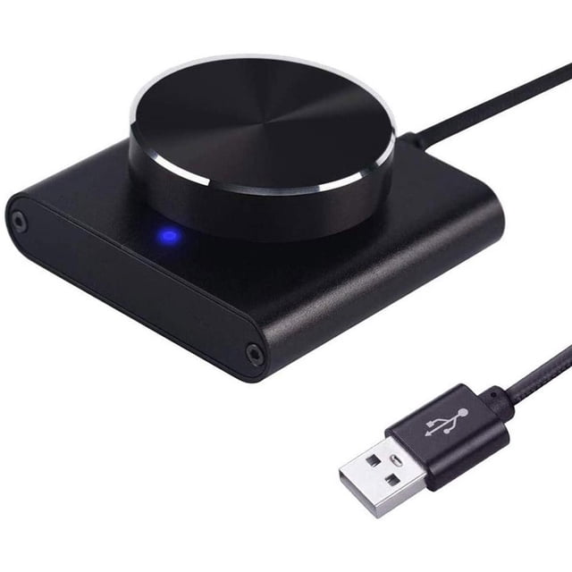 Controlador de volumen de computadora USB Altavoz de PC Perilla de ajuste de volumen externo Negro