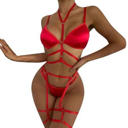 

Women Lingerie Bandage Hollow Out Bra Panties Set Underwear