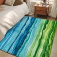 thumbnail image 5 of Blue Green Large Area Rugs for Bedroom Living Room, Soft Non Slip Carpet Bedside Rug, Gradient Watercolor Modern Abstract Art Rectangular Floor Cover Kitchen Accent Rug 3'x5' for Dining Room/Office, 5 of 9