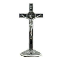 Crucifix Figurine Crucifix Cross Jesus Crucifixion for Prayers Detachable Alloy Religious Cross Altar Decor Tabletop B