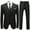 Black, variant on Mens 3 Piece Suit Set Blazer Tux Vest Suit Pants Jacket Formal
