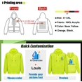 thumbnail image 3 of Hi Vis Safety Hoodie Sweatshirt with Removable Sleeve High Visibility Fleece Hooded Work Jacket, 3 of 10