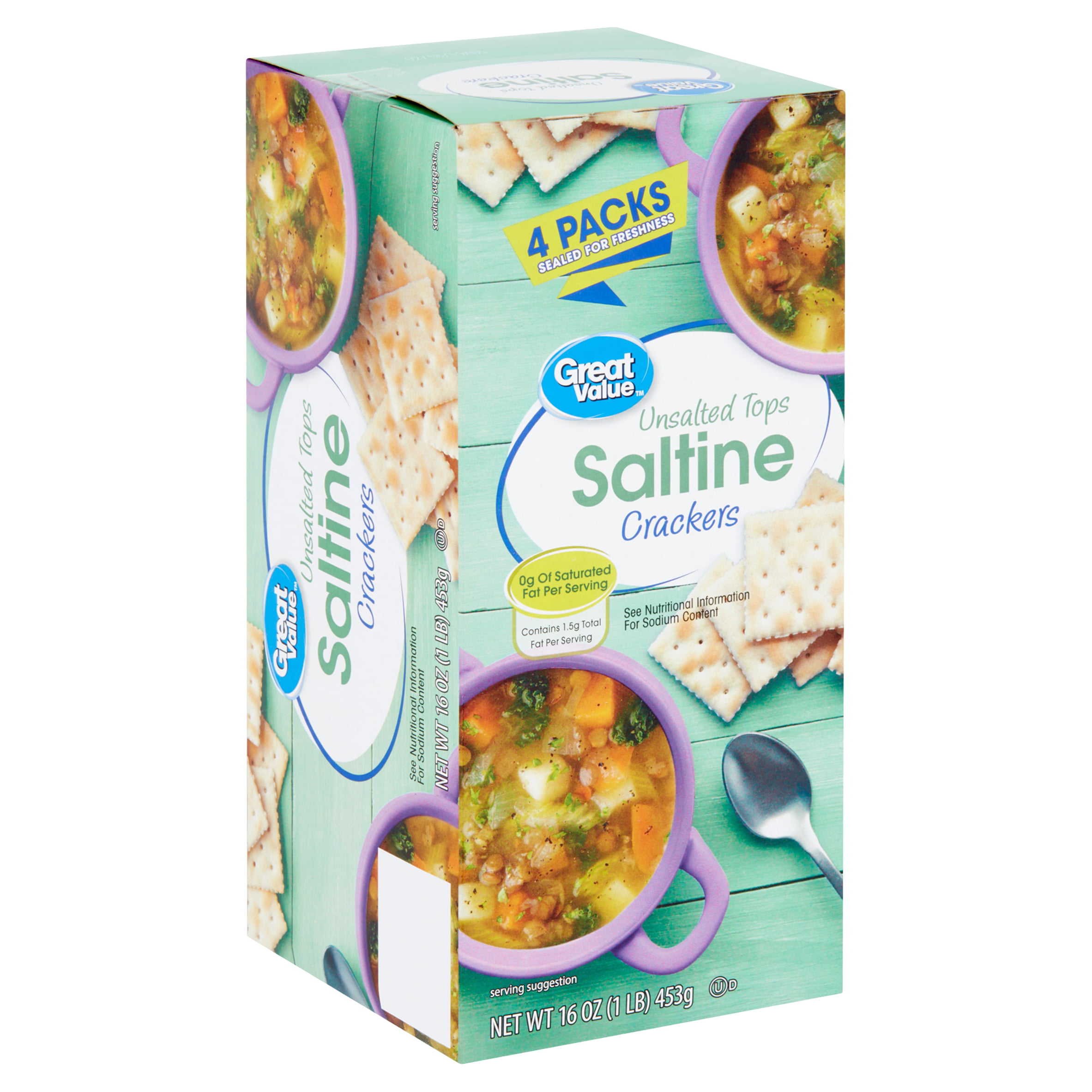 Premium Rounds Unsalted Tops Saltine Crackers, 10 Oz. - Walmart.com