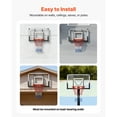 thumbnail image 6 of KFFKFF Wall-Mounted Basketball Hoop, 44-inch PC Backboard with Durable Steel Frame, 0.08-inch Thick Backboard, Reinforced Nylon Net, Suitable for Indoor and Outdoor Play, 6 of 9