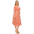 thumbnail image 3 of Women's Plus Size Floral Pattern Print Faux Wrap Dress, 3 of 4