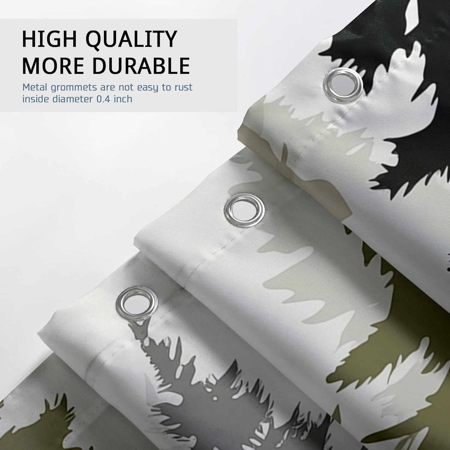 Camo Hunting Deer Shower Curtain Camouflage Woodland Shower Curtains Rustic Forest Cabin Farmhouse Themed Bathroom Decor Polyester Fabric-72" x 72"