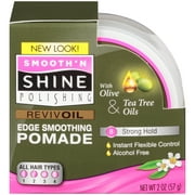 Smooth and Shine Polishing Olive and Tea Tree Revivoil Instant Edge Smoothing Hair Pomade, 2 Ounce