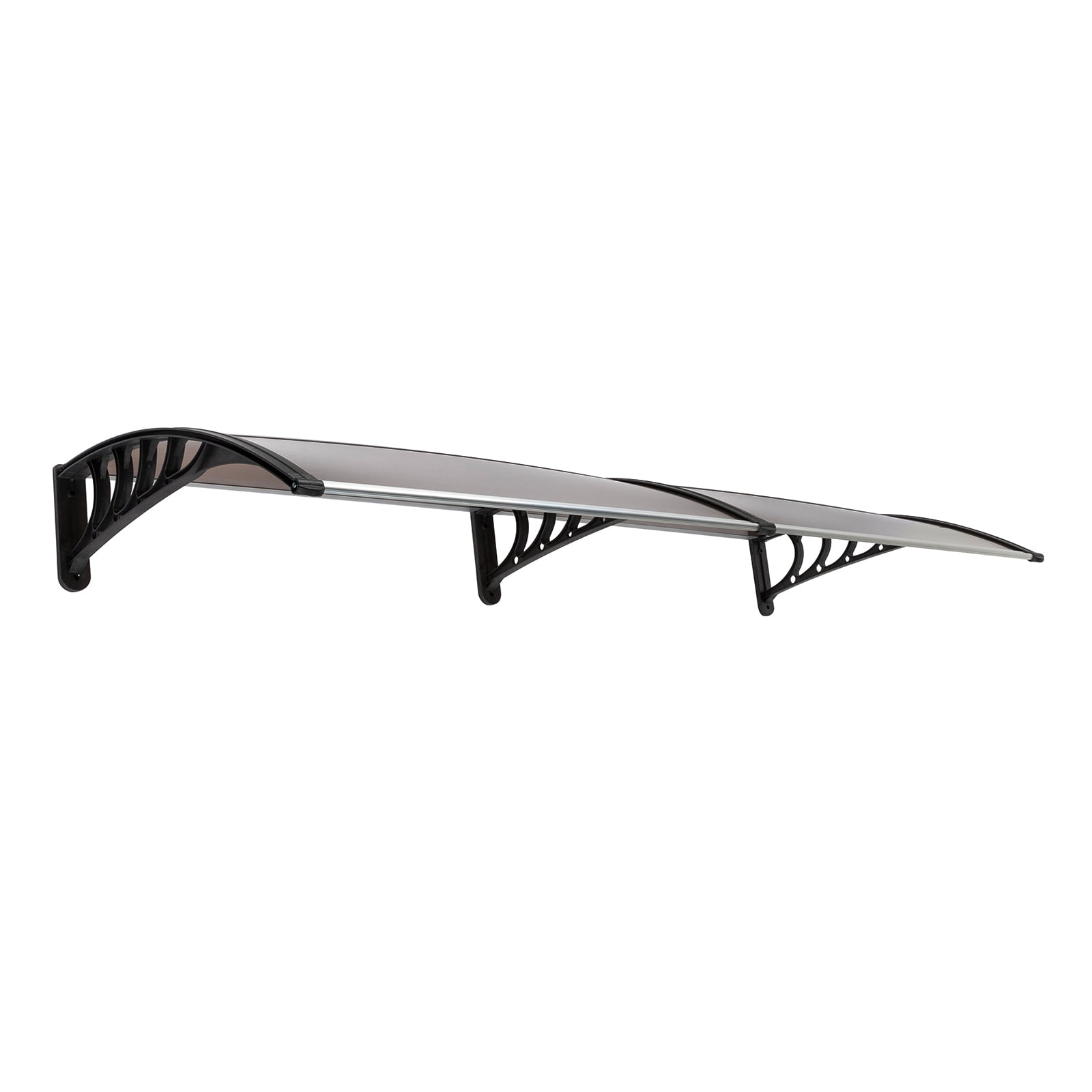 Door & Window Rain Cover Eaves Brown Board & Black Holder for Household Application (80*38in)