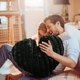 thumbnail image 5 of Coollooc Heart Shaped Fluffy Striped Pillow Throw Pillows, 18 Inch Heart Shaped Throw Pillows for Bed Couch Chair Bedroom Room, Cute Small Pillow for Valentines Day Wedding Home Decor(Black), 5 of 7