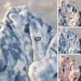 thumbnail image 2 of Fall Winter Women Jacket Double-sided Plush Tie-dye Stand Collar Zip-up Thickened Coat Long Sleeves Loose Windproof Commuting Coat, 2 of 8