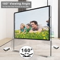 thumbnail image 5 of OUTTOY  Projector Screen with Stand 16: 9,89 inch Indoor Outdoor PVC Projection Screen 4K HD with Carry Bag, 5 of 8