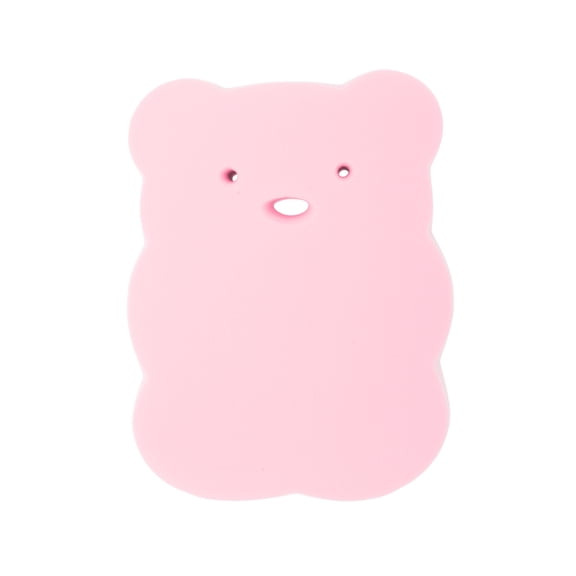 Unique Bargains 1 Pc Cute Bears Shape Bath Sponge Body Scrubber Pink